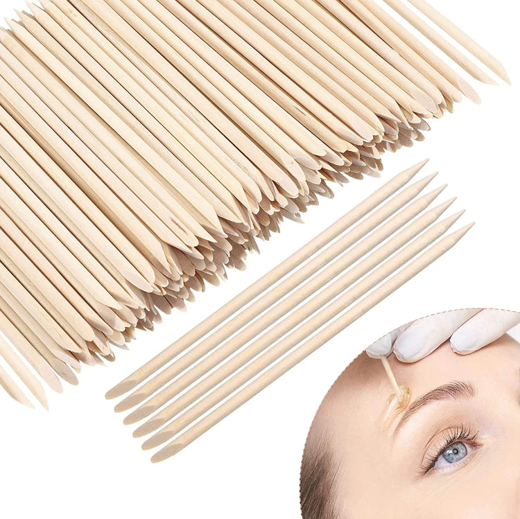 Pointy Eyebrow Wooden Wax Sticks (10 pcs )