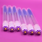 Purple Flower Regular Eyelash Wands with Cover