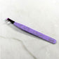 FIBER TIP TWEEZERS - PURPLE WITH SPARKLES