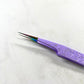 FIBER TIP TWEEZERS - PURPLE WITH SPARKLES