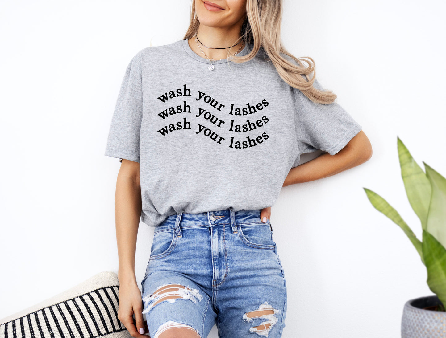 sweatshirt or t-shirt - wash your lashes