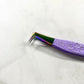 FIBER TIP TWEEZERS - PURPLE WITH SPARKLES