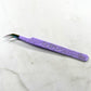 FIBER TIP TWEEZERS - PURPLE WITH SPARKLES