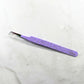 FIBER TIP TWEEZERS - PURPLE WITH SPARKLES