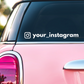 Vinyl decal  - your instagram name