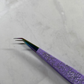 FIBER TIP TWEEZERS - PURPLE WITH SPARKLES