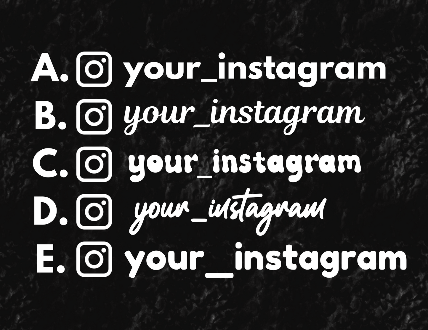 Vinyl decal  - your instagram name