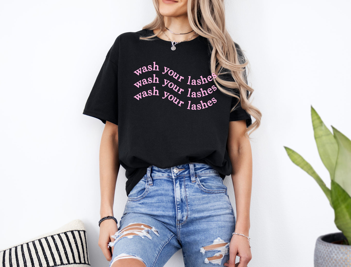 sweatshirt or t-shirt - wash your lashes