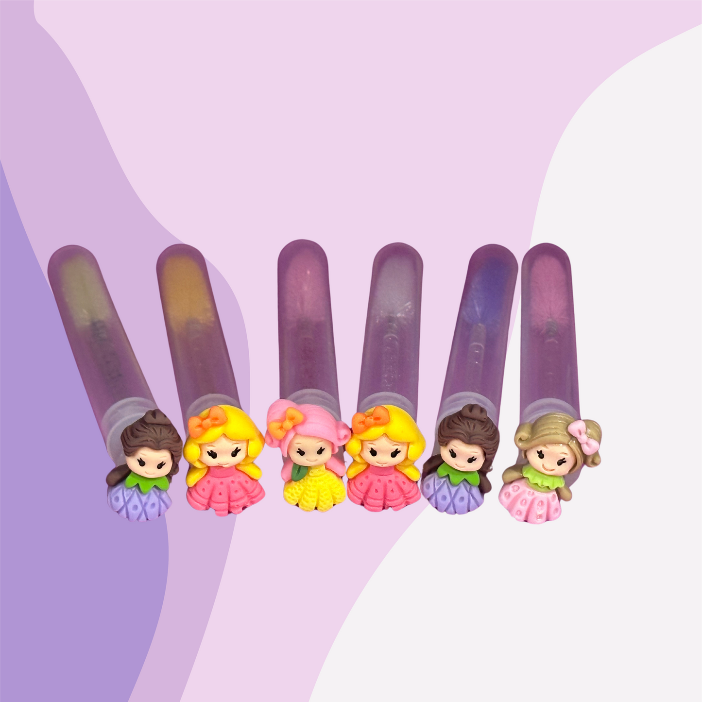 Lash Extension Spoolie Brush with Cover  - Cartoon Princesses