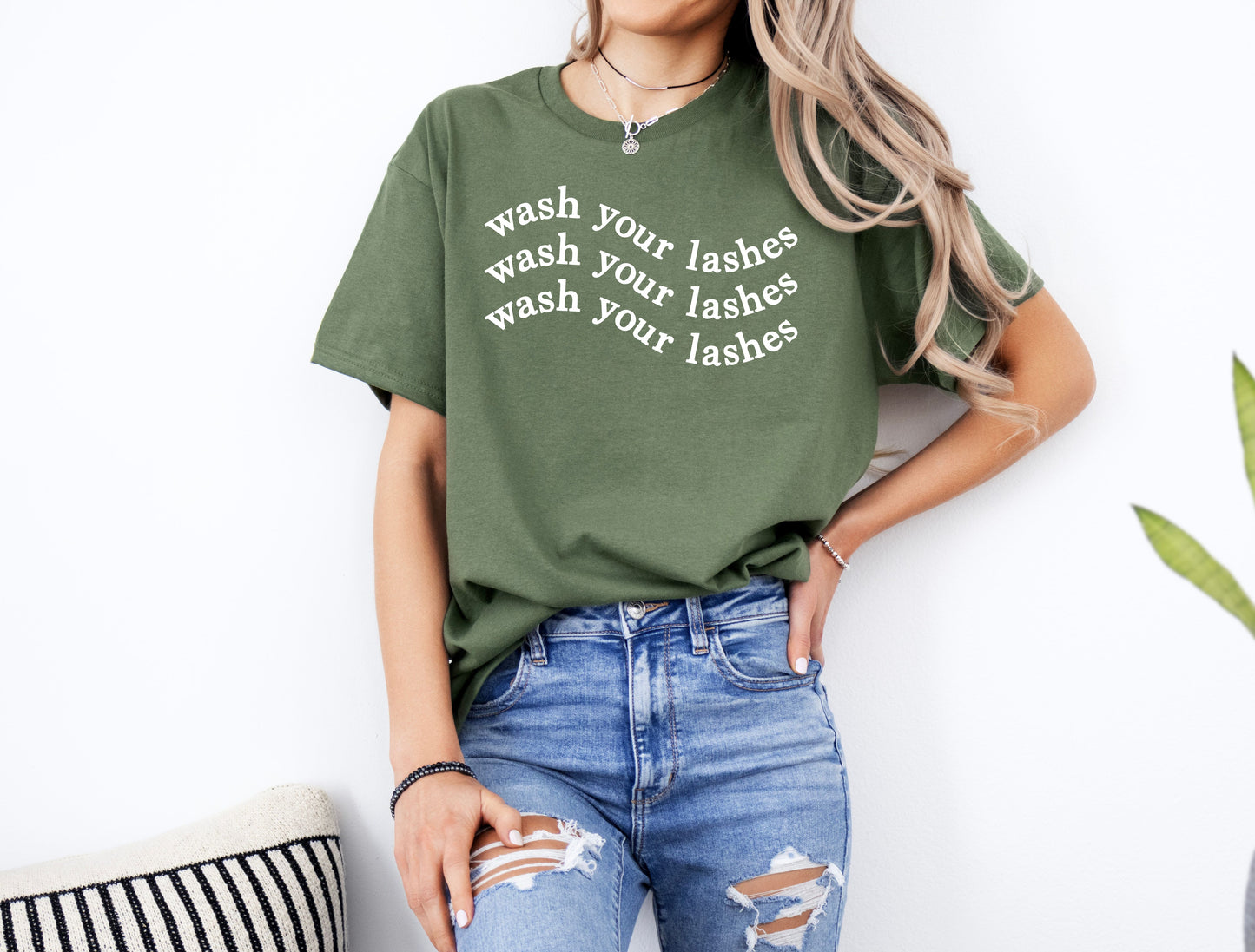 sweatshirt or t-shirt - wash your lashes