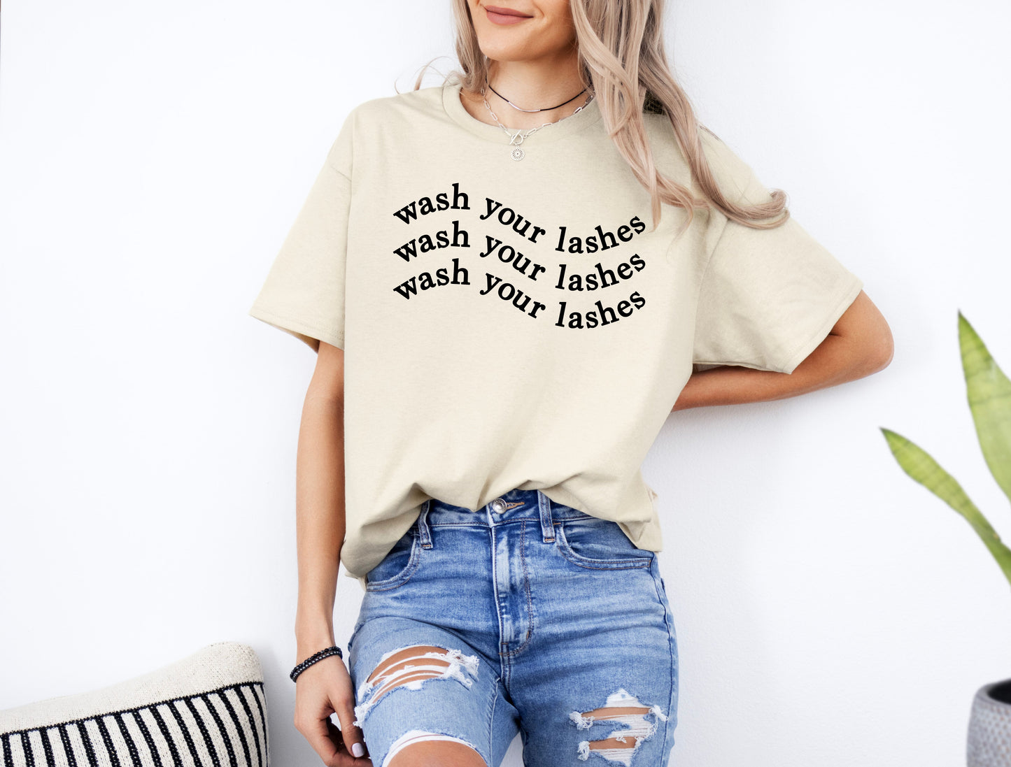 sweatshirt or t-shirt - wash your lashes