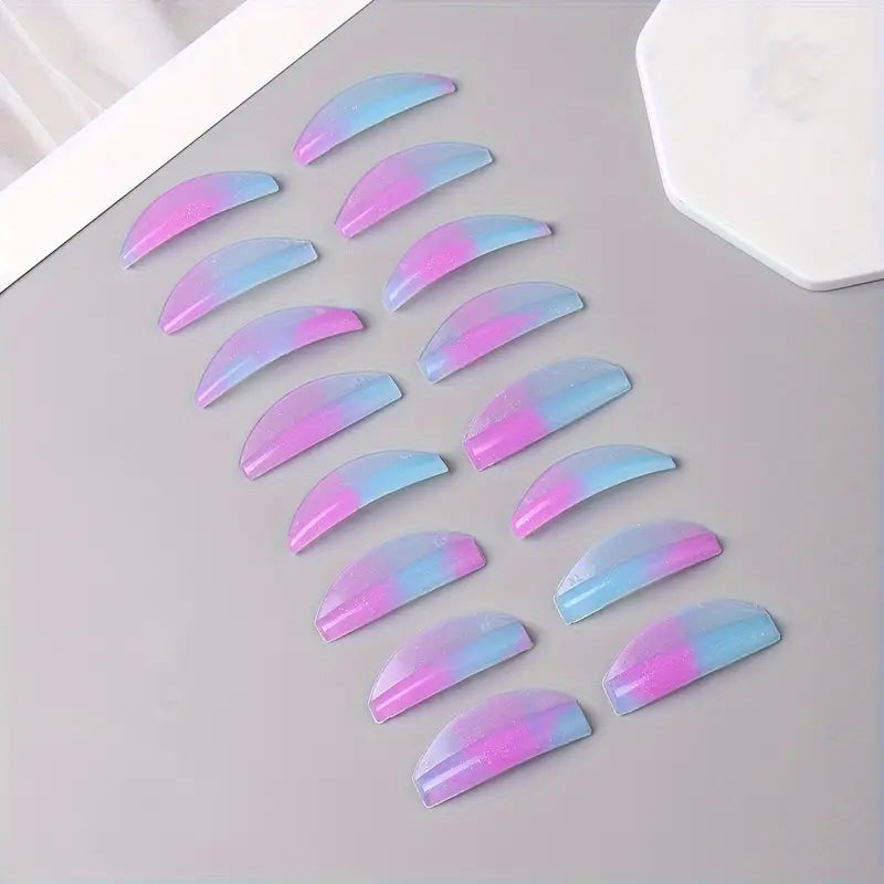 Pink/blue lash lift rods