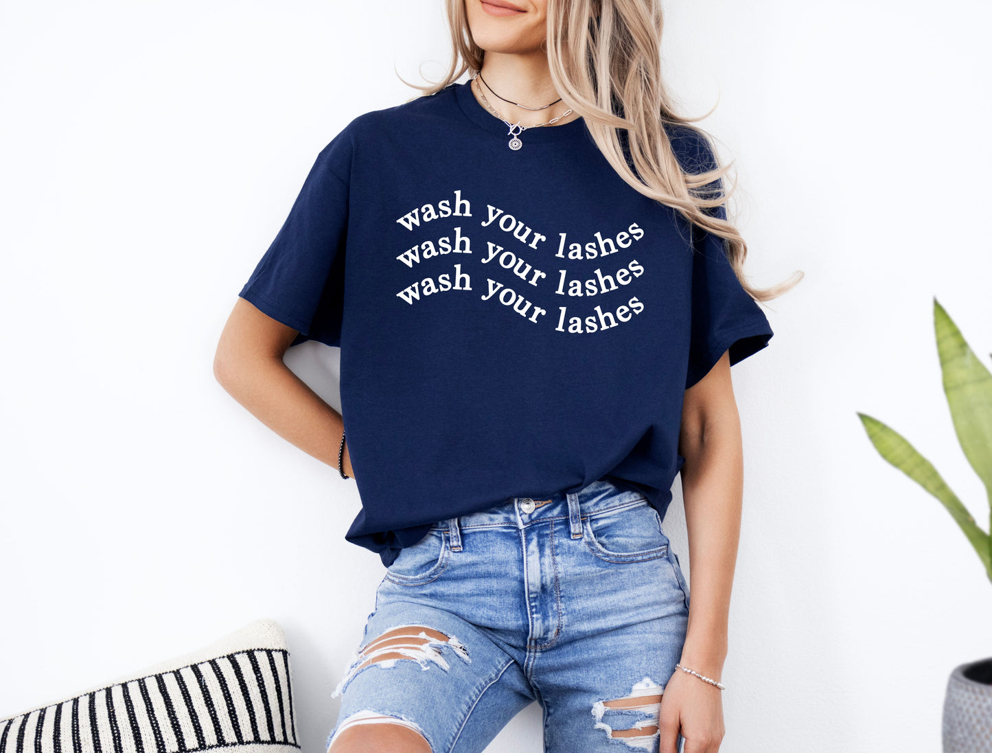 sweatshirt or t-shirt - wash your lashes