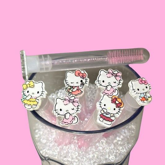 Lash Extension Spoolie Brush with Cover  -  hello kittу