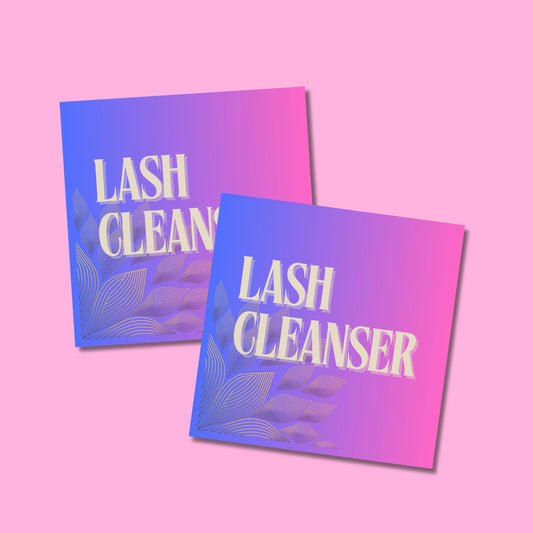 LASH SHAMPOO LABELS| NO INGREDIENT LIST