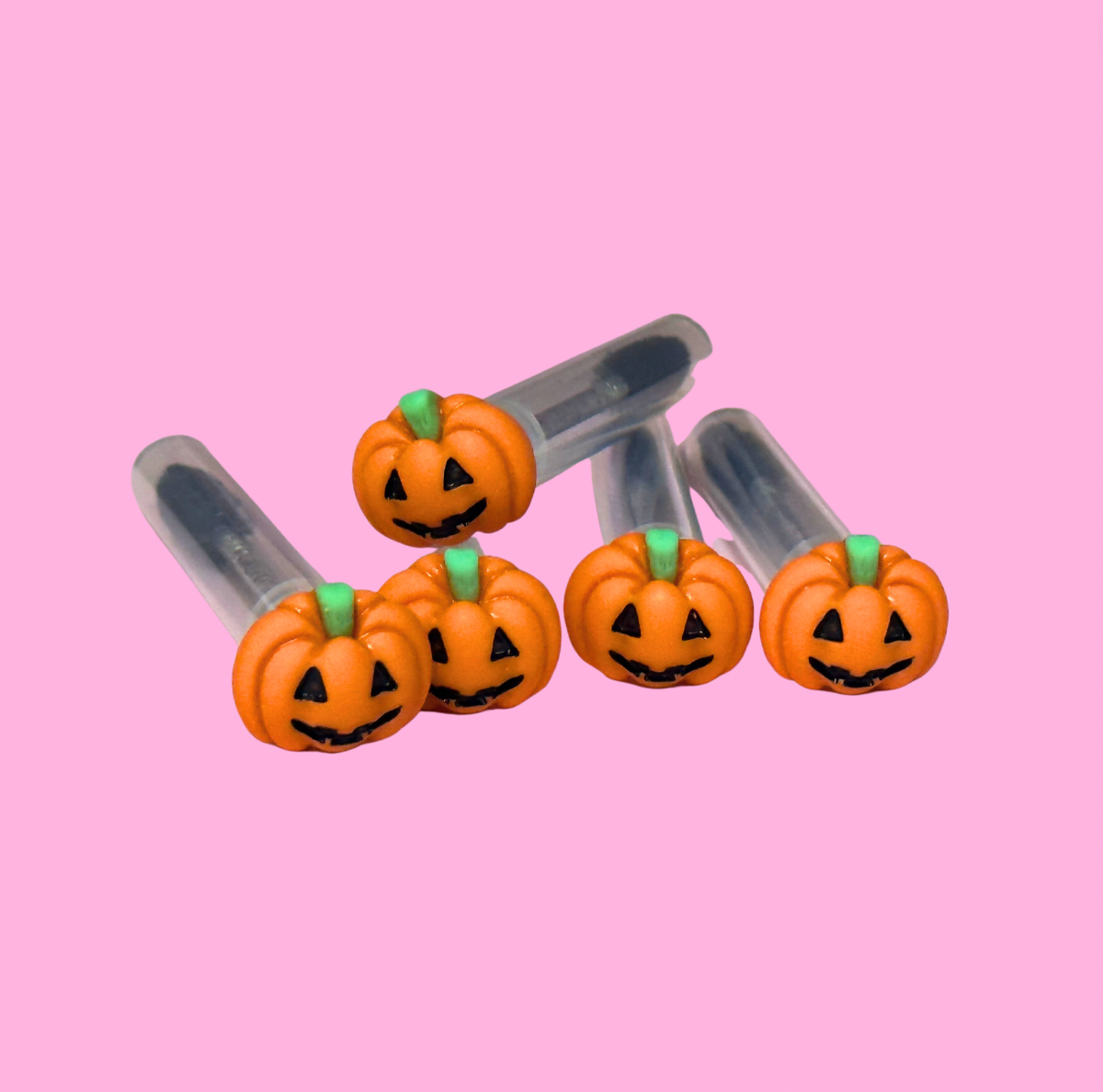 Lash Extension Spoolie Brush with Cover - Pumpkins