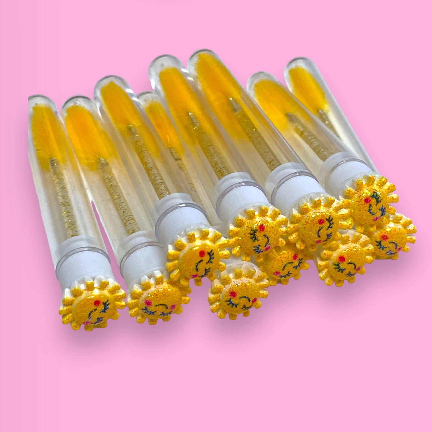Lash Extension Spoolie Brush with Cover - Sunflower
