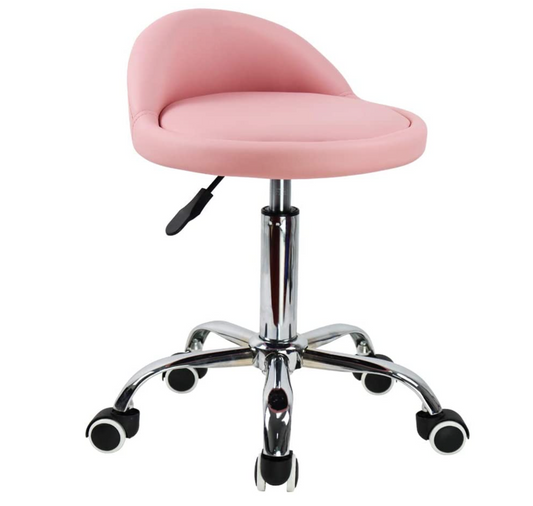 Pink Adjustable Salon Stool Chair