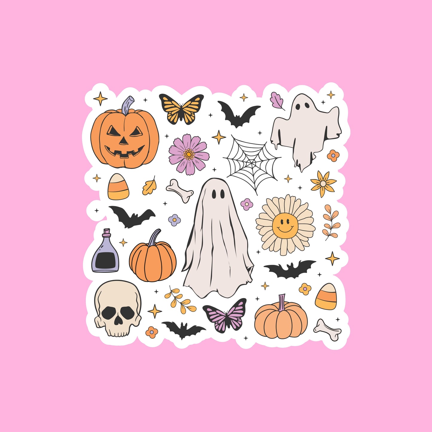 HALLOWEEN STUFF Glossy Vinyl Sticker Water Bottle Sticker Laptop Sticker Halloween Sticker