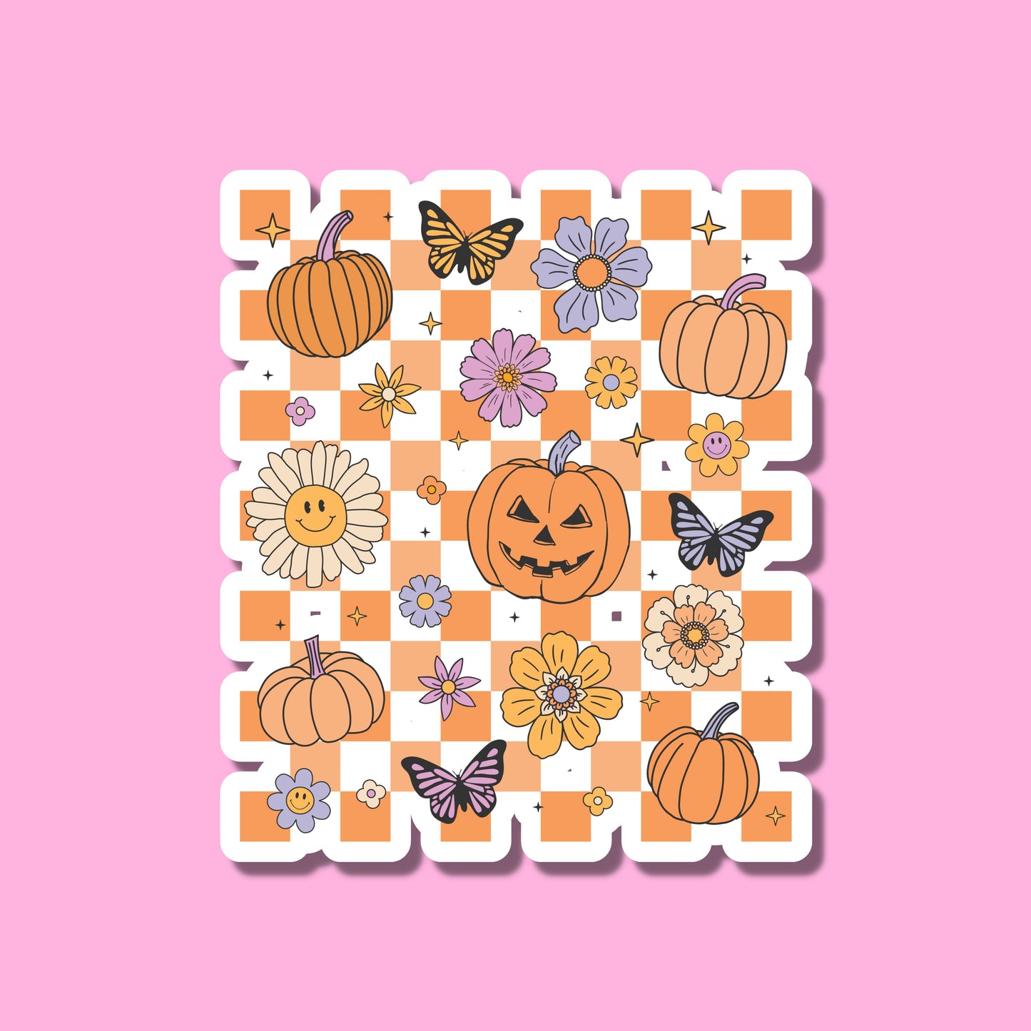 PUMPKINS Glossy Vinyl Sticker Water Bottle Sticker Laptop Sticker Halloween Sticker