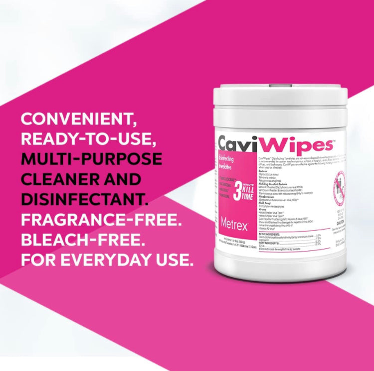 CaviWipes - Disposable Germicidal Cleaner & Healthcare Disinfecting Wipes, 160 Count